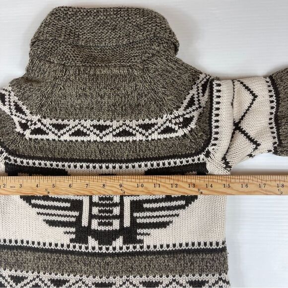 Bluenotes Nordic Sweater Thunderbird Brow Cowichan Zipper Cardigan Women's S - Picture 7 of 10